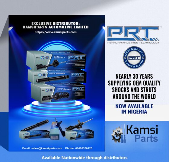 KAMSIPARTS AUTOMOTIVE LIMITED INTRODUCES PRT BRAND OF SHOCK ABSORBERS INTO NIGERIAN MARKET